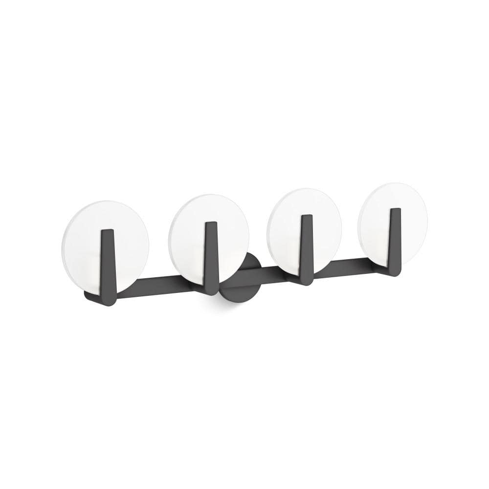 Hint 4-Light Matte Black Frosted Glass Wall Sconce price history on PriceWatchPro