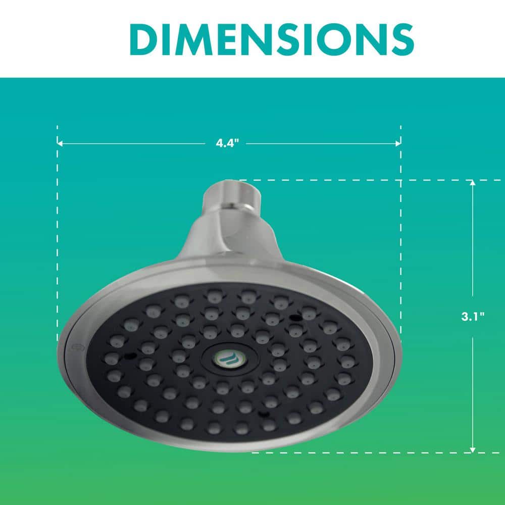 Chrome Adjustable Wall Mounted Medium Shower Head