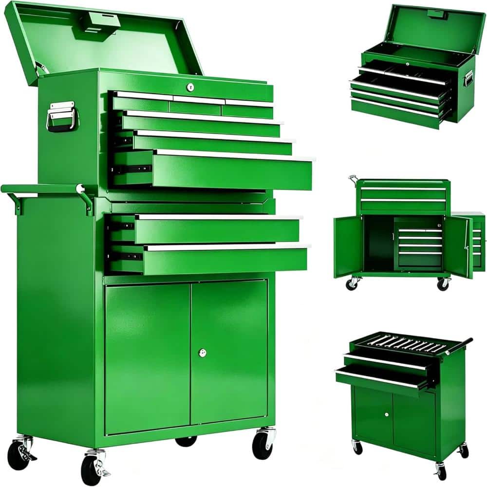 8 Drawers Rolling Tool Chest, Rolling Tool Cabinet with Detachable Top Toolbox & Lockable Wheels & Drawers price history on PriceWatchPro