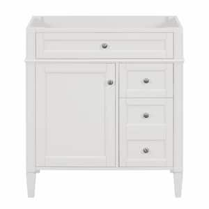 29.3 in. W x 17.87 in. D x 33 in. H Freestanding Bath Vanity Cabinet without Top in White