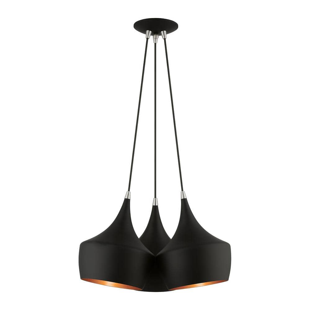 Goodwin 3-Light Black Cluster Pendant price history on PriceWatchPro