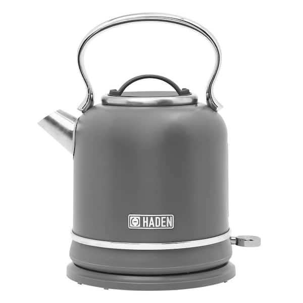 Chelsea 7 Cups Gray / Chrome Cordless Electric Kettle with Auto Shut-Off and Boil-Dry Protection