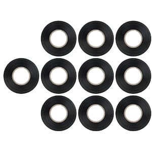 0.75 in. x 60 ft. Electrical Tape, Black (10-Pack)