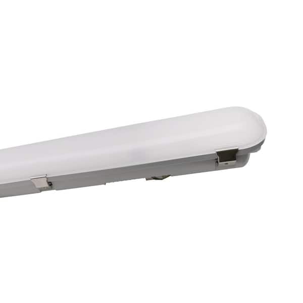 NICOR VT3(v2) 4 ft. 250-Watt Equivalent Integrated LED Light Grey Vaportite Strip Light Fixture, 5000K