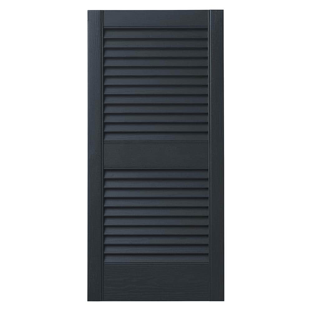 Ply Gem 15 in. x 35 in. Open Louvered Polypropylene Shutters Pair in