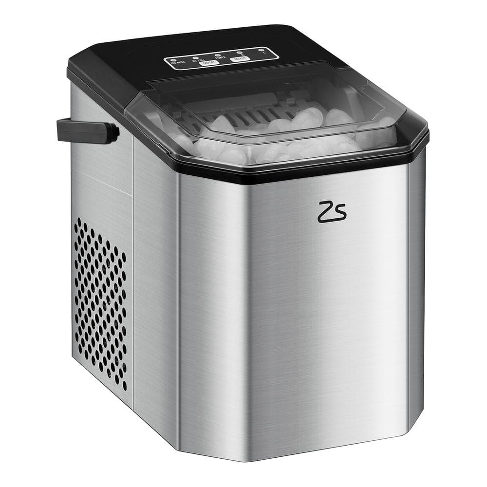 11.58 in. 26lb. Portable Ice Maker in Silver with Handle and Ice Scoop price history on PriceWatchPro