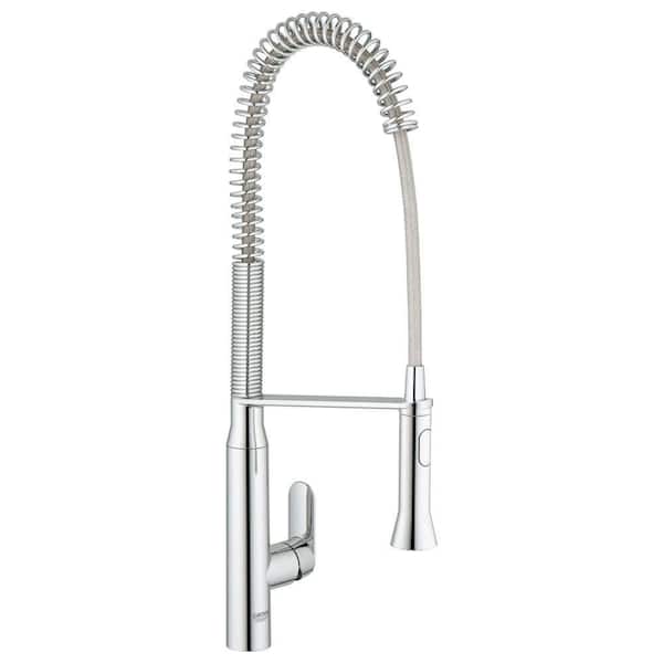 GROHE K7 Semi-Pro Single-Handle Pull-Down Dual Sprayer Kitchen Faucet in StarLight Chrome