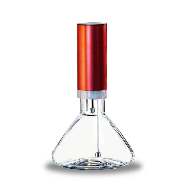 Red Electric Wine Decanter with Fine Mist Oxygen Infusion and Smart Touch Control
