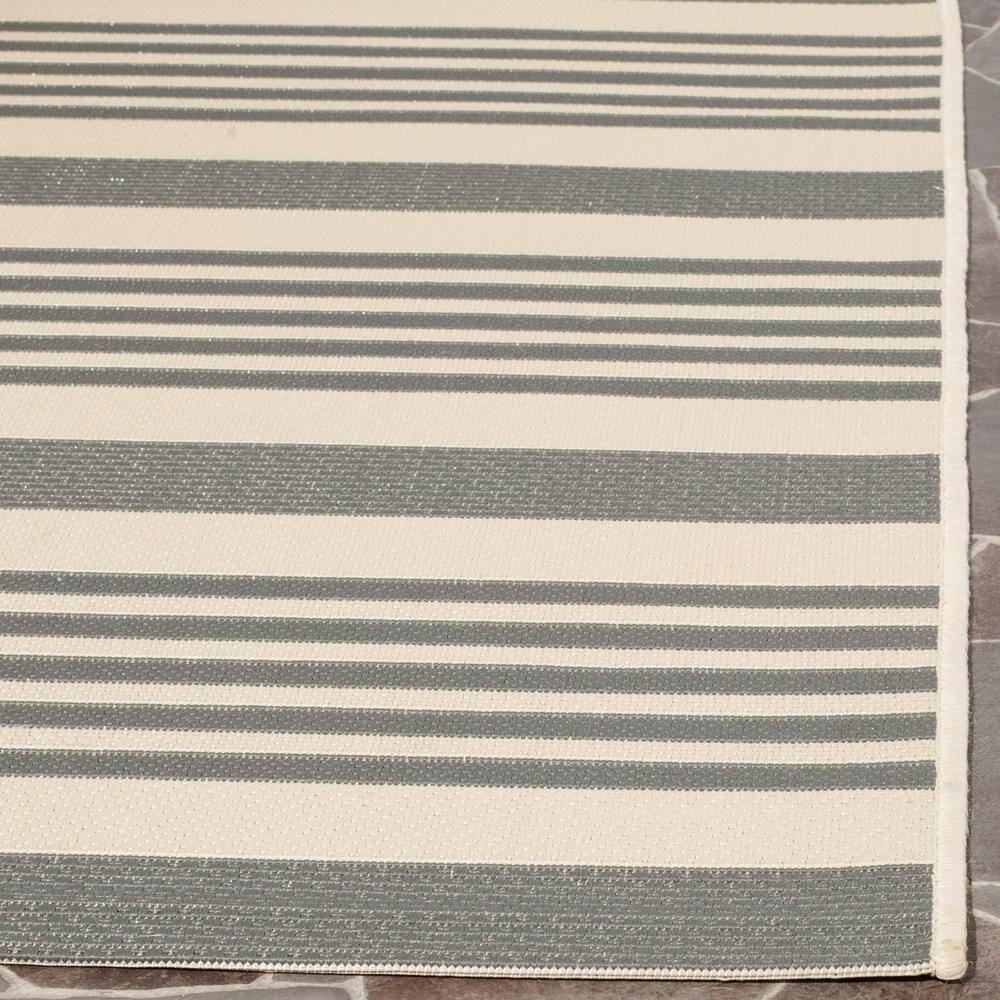 Modern Grey Square Synthetic Indoor/Outdoor Easy-Care Area Rug