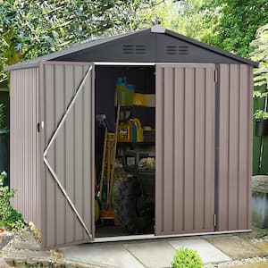 7 ft. W x 7 ft. D Metal Shed with Single Lockable Door (49 sq. ft. )