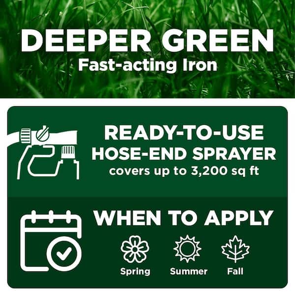Lawn Booster 32 oz. Liquid Lawn Fertilizer Green Booster Iron Ready To Spray 3,200 sq. ft.
