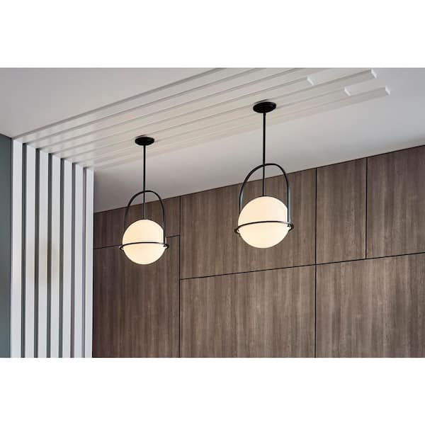 HINKLEY Somerset 1-Light Brushed Nickel Shaded Pendant Light