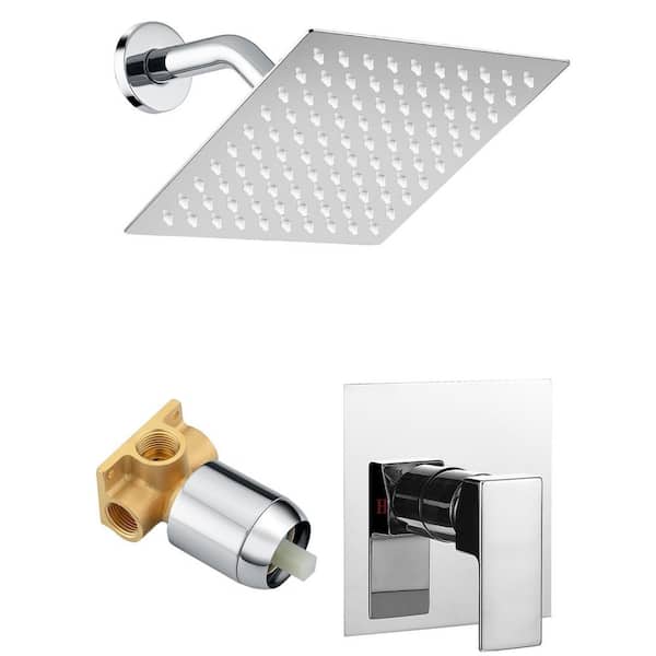 Single Handle 1-Spray Shower Faucet 1.6 GPM with Corrosion Resistant in Polished Chrome
