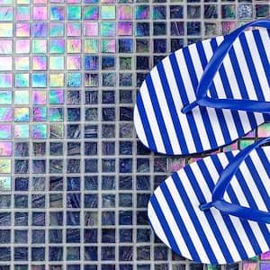 Breeze Blueberry 12-3/4 in. x 12-3/4 in. Face Mounted Glass Mosaic Tile (1.15 sq. ft./Each)