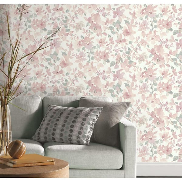 Watercolor Floral Peel and Stick Wallpaper (Covers 28.18 sq. ft.)