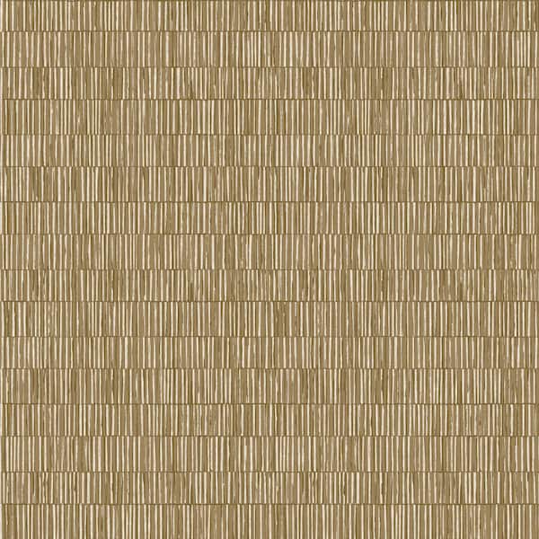 Unbranded Zen Collection Bronze Bamboo Screen Stripe Sheen Finish Non-Pasted Non-Woven Wallpaper Sample