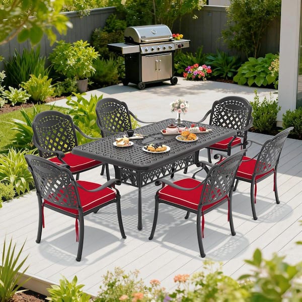 42 inch patio table with umbrella hole LOKATSE HOME 41.7