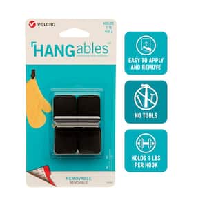 HANGables Removable Small Hook in Black (2-Count)