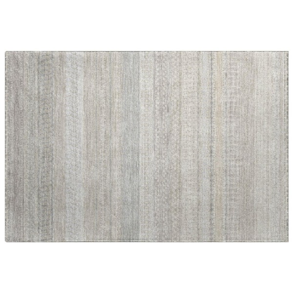 Dream Shag Premium Machine Washable Abstract ADS576 Ivory 3 ft. x 4 ft. Area Rug