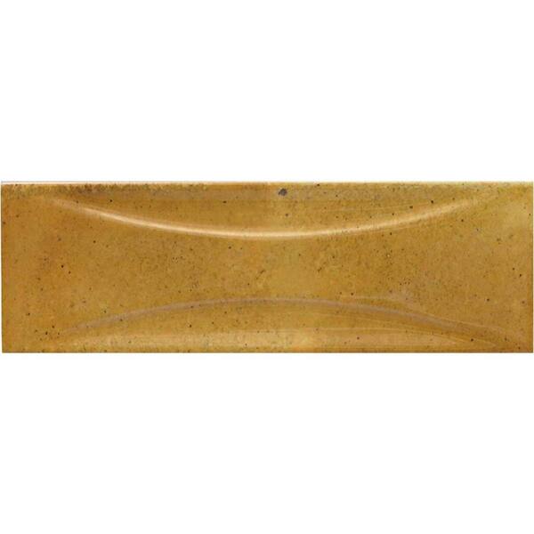 Apollo Tile Antiek Orange 2.58 in. x 7.9 in. Glossy Ceramic Subway Deco Wall Tile Sample (0.14 Sq. ft./case) (1-pack)