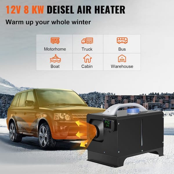 Diesel Air Heater, 27200-BTU Black Disel Utility Convention Diesel Portable Cordless Space Heater 2025 Update