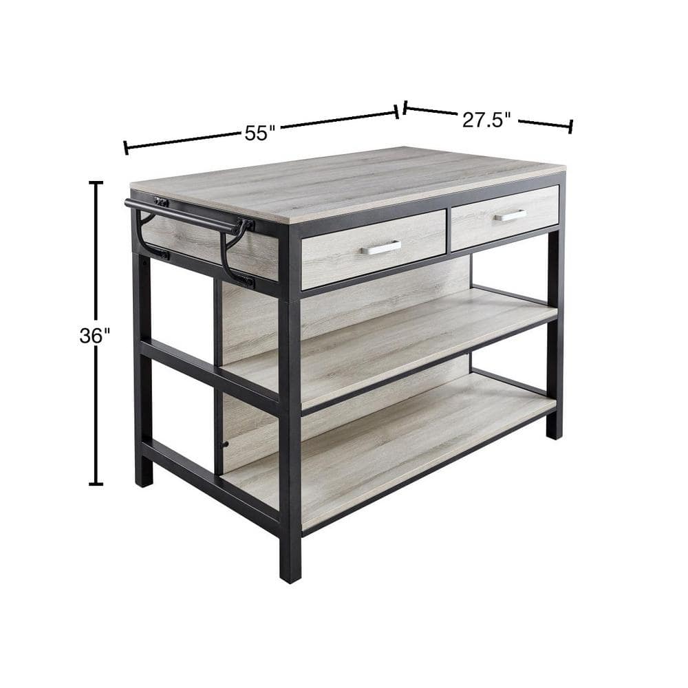 Driftwood Gray Transitional Counter Height Dining Table