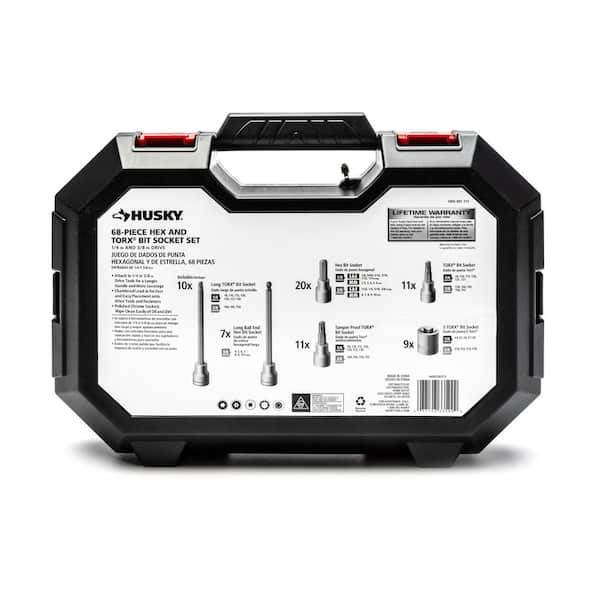 Husky Master Hex and Torx Bit Socket Set (68-Piece) H68PCHEXTX