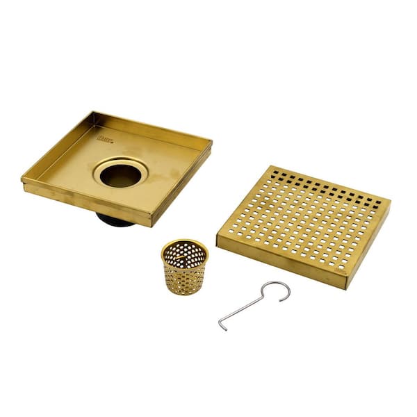 Oatey Designline 6 in. x 6 in. Stainless Steel Square Shower Drain with  Square Pattern Drain Cover DSS2060R2 - The Home Depot