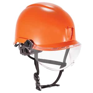 Skullerz Anti-Fog Clear Lens Orange Class E Safety Helmet with Visor