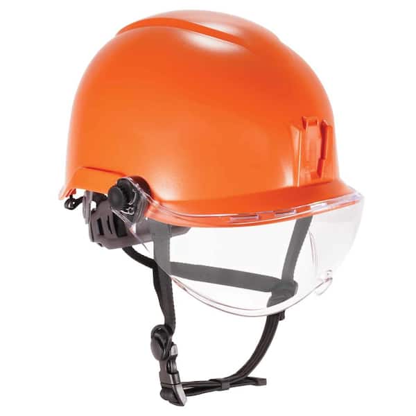 Ergodyne Skullerz Anti-Fog Clear Lens Orange Class E Safety Helmet with Visor
