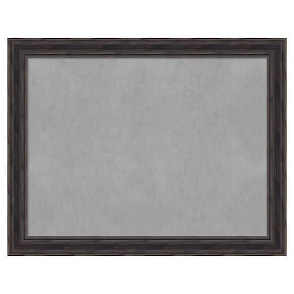 Amanti Art Rustic Pin.e Brown Narrow 27 in. x 21 in. Framed Magnetic Board