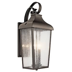 Forestdale 2-Light Olde Bronze Outdoor Hardwired Wall Lantern Sconce with No Bulbs Included (1-Pack)