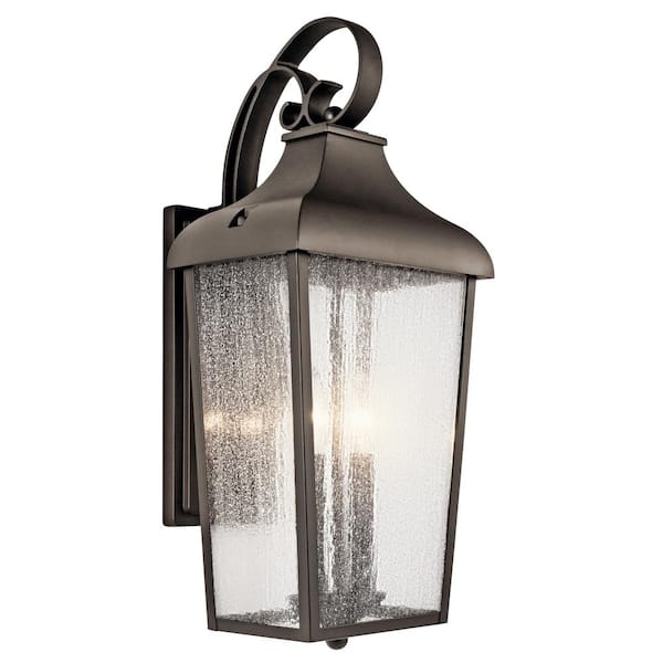 KICHLER Forestdale 2-Light Olde Bronze Outdoor Hardwired Wall Lantern ...