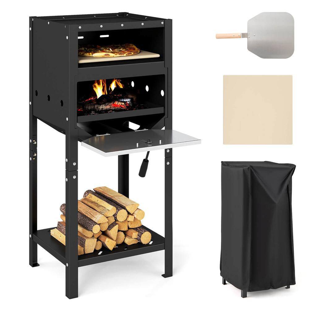 "12"" Outdoor Pizza Oven with Ash Tray & Wood Storage Pizza Stone Pizza Peel" price history on PriceWatchPro