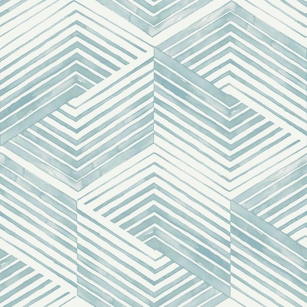 Nicole Miller Geo Movement Chambray Peel and Stick Wallpaper