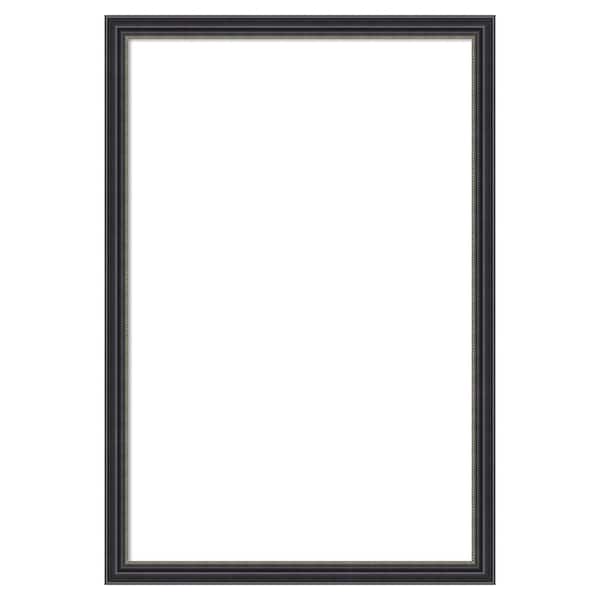 Amanti Art Stylish Black Narrow 13 in. x 19 in. Wood Framed Dry Erase Magnetic Memo Board