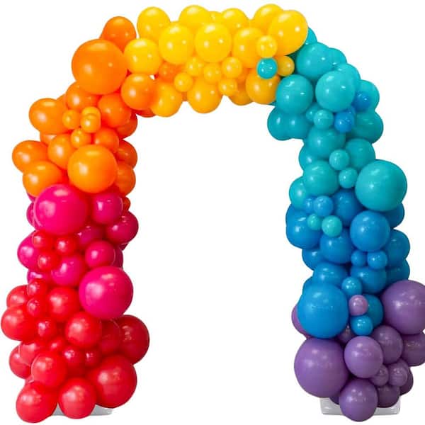 Adjustable Balloon Arch Stand Kit 10ft Wide 9ft Tall for Party Decorations Photo Backdrop Durable Fiberglass