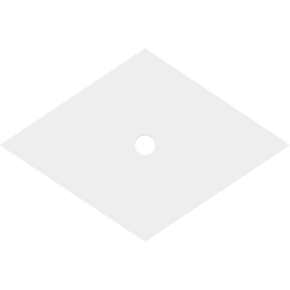 White Diamond Architectural PVC Ceiling Medallion, 14" x 9.38"