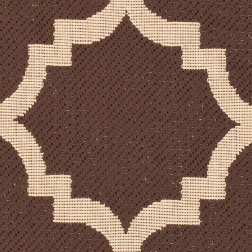Trellis Dark Brown 31" Square Indoor/Outdoor Easy-Care Rug