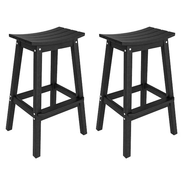 30 in. Wood Outdoor Bar Stool (2-Pack)