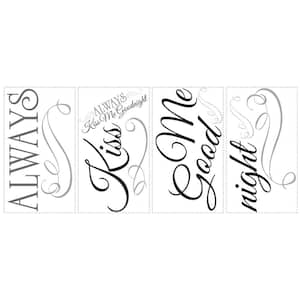 10 in. x 18 in. Always Kiss Me Goodnight 11-Piece Peel and Stick Wall Decals