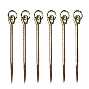 16 Rebar Tent Stakes 16-Pack J Hook Ground Stakes Galvanized Chain Link  Fence S