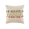 StyleWell Light Beige Abstract 18 in. x 18 in. Square Decorative Throw  Pillow with Tassels S00161061281 - The Home Depot