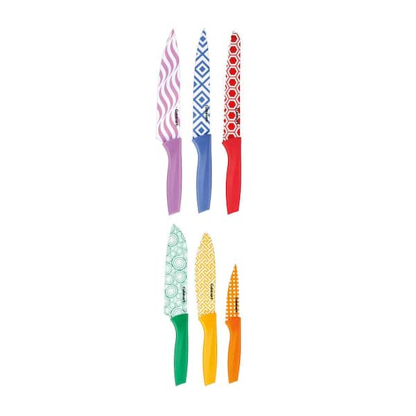 Cuisinart C55-12PR1 12-Piece Printed Color Knife Set with Blade Guards,  Multicolored