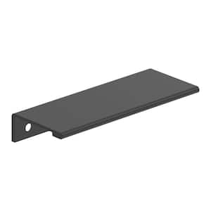 Streamline II 4 in. Center-to-Center (102mm) Modern Matte Black Cabinet Edge Pull