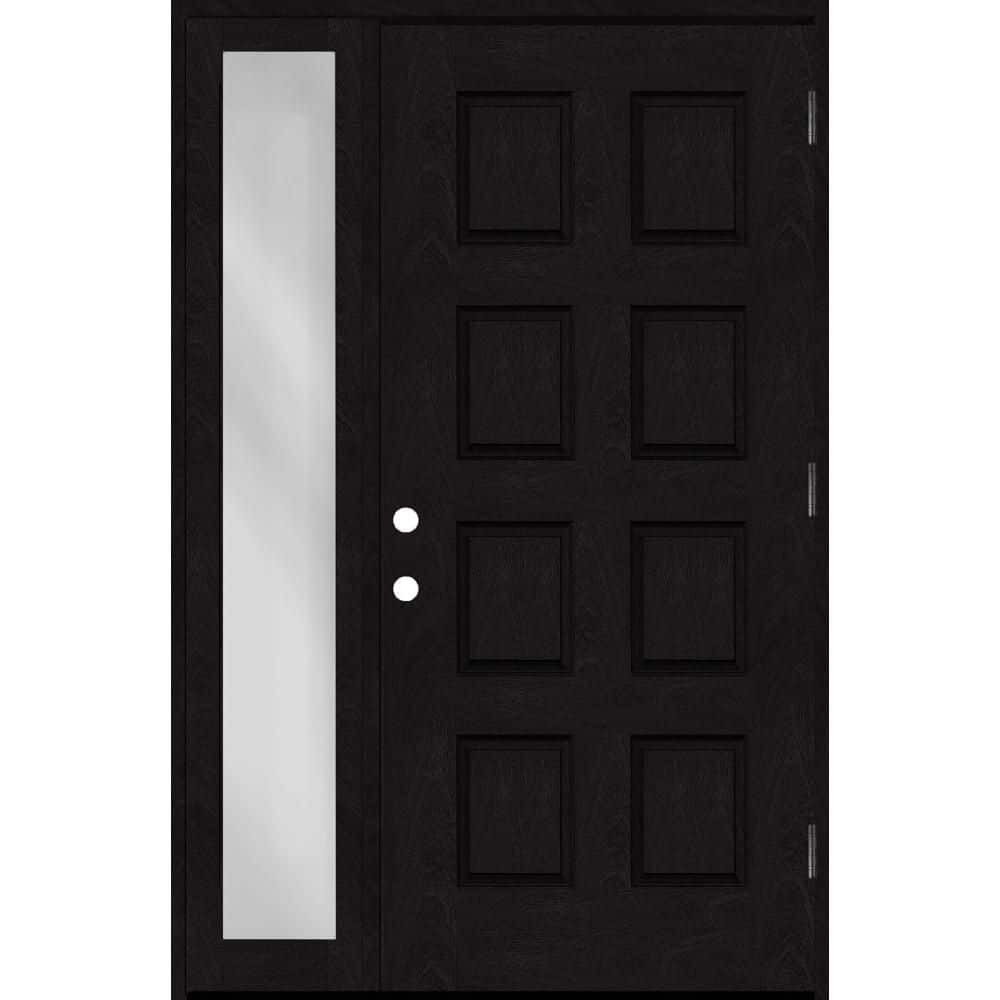 Regency 53 in. x 80 in. 8-Panel LHOS Onyx Stain Mahogany Fiberglass Prehung Front Door with 14 in. Sidelite price history on PriceWatchPro