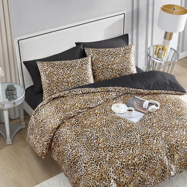 Home Decorators Collection Chloe 3-Piece Leopard Jacquard King Duvet Cover  Set 2018PDP2744CADK - The Home Depot