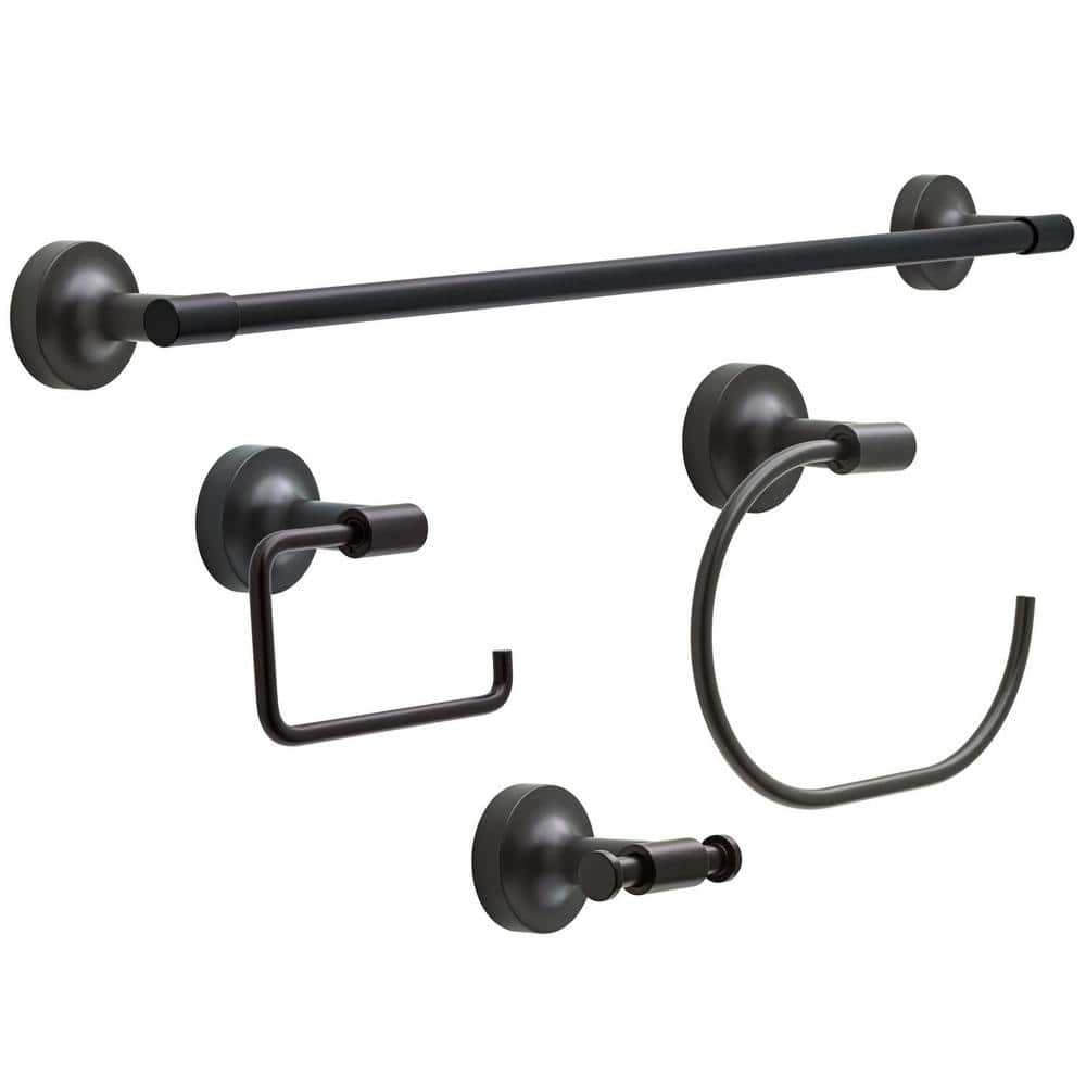 Matte Black Circular Wall Mounted Towel Ring
