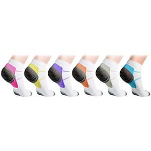 Men Small/Medium Athletic Ankle Compression Socks for Men and Women (6-Pack)