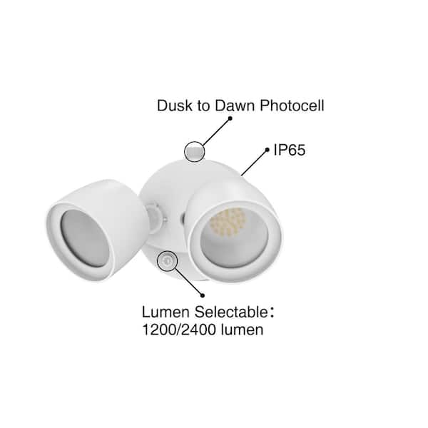 Commercial Electric Dusk to Dawn Sensor White Exterior Outdoor